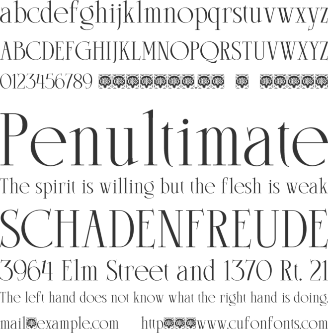 Saktere font preview
