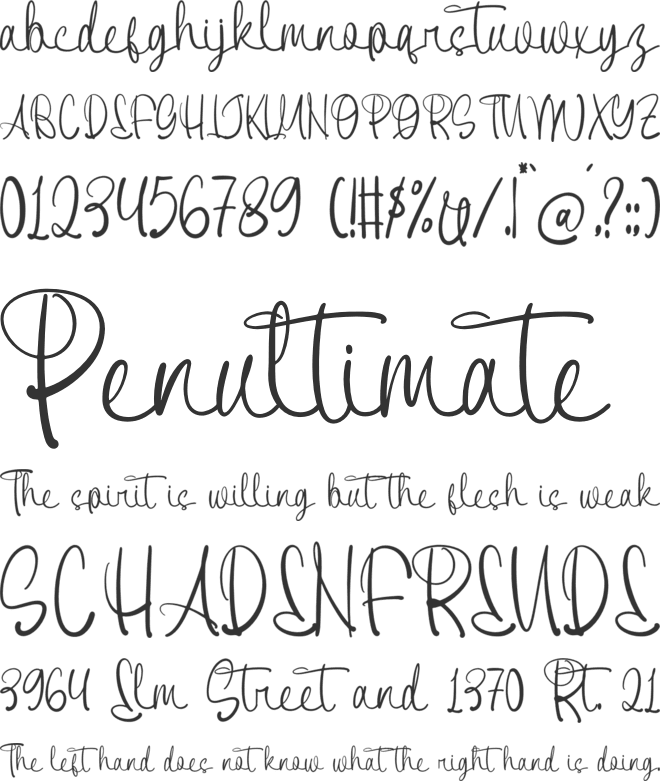 Sweet Fruity font preview