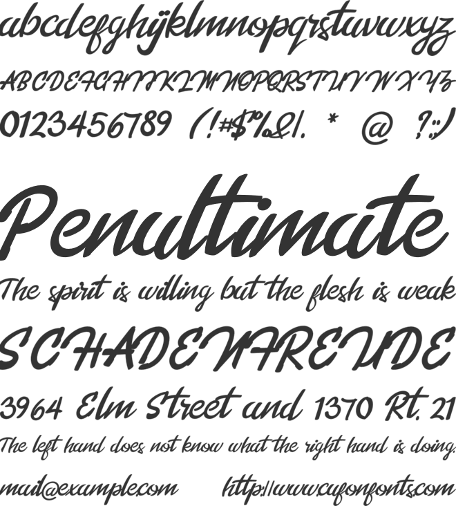 Lorenia Sweet Feminine font preview