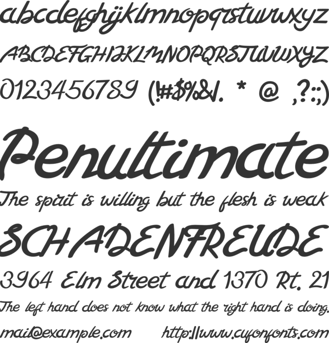 Sirikaya Fluid Connected font preview
