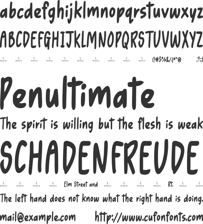 Sunshine Surprise font preview