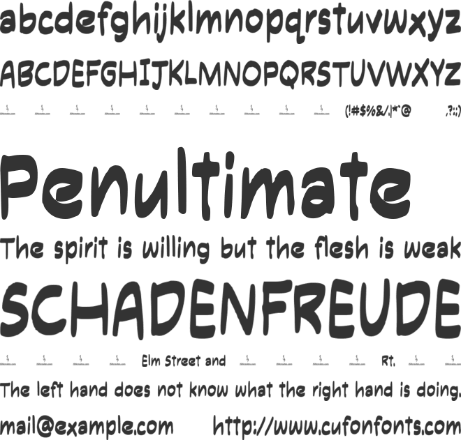 School Essay font preview