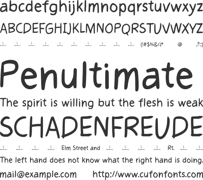Ghost School font preview
