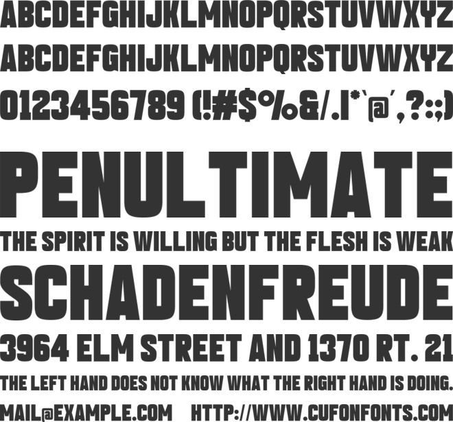 Tickets font preview