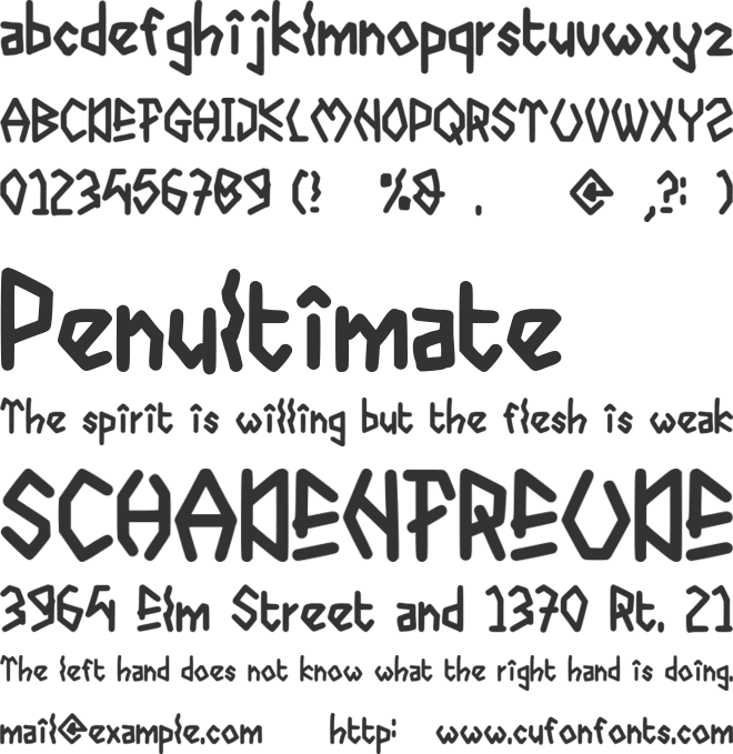 Zarket font preview
