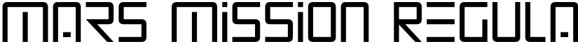 Mars Mission Regular font