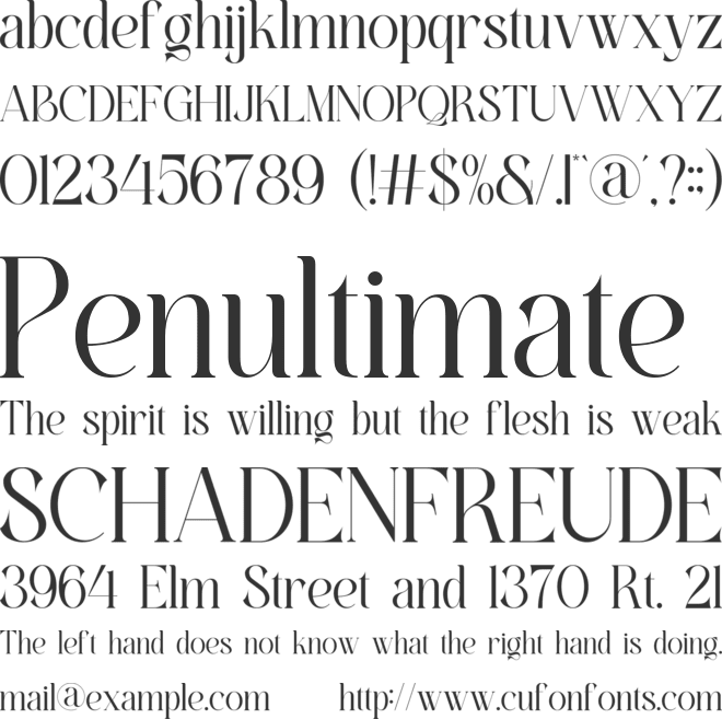 Airen font preview
