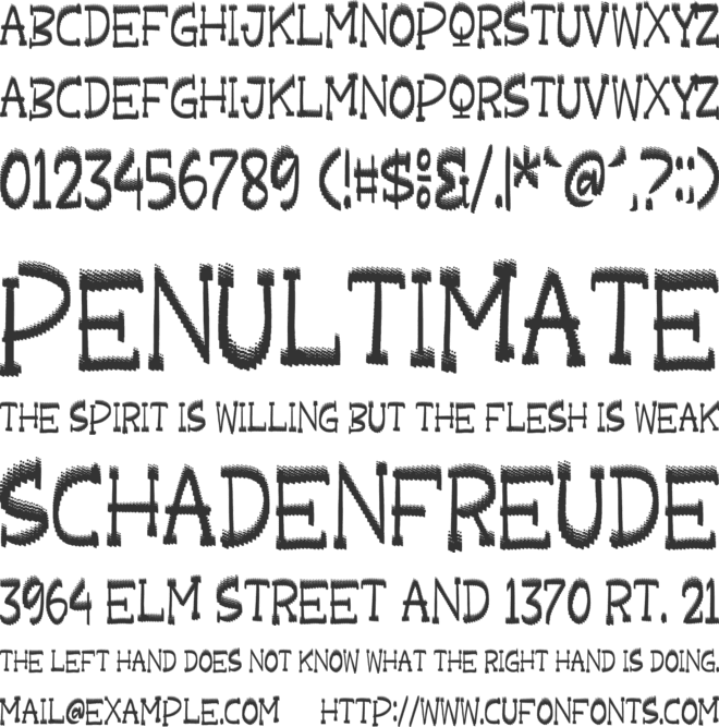 Markers Noise font preview