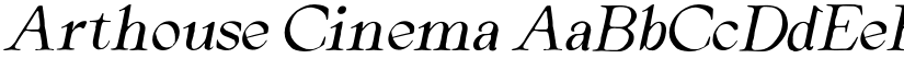 Arthouse Cinema font
