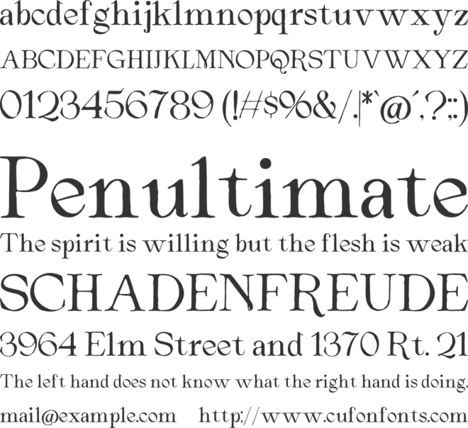 Arthouse Cinema font preview