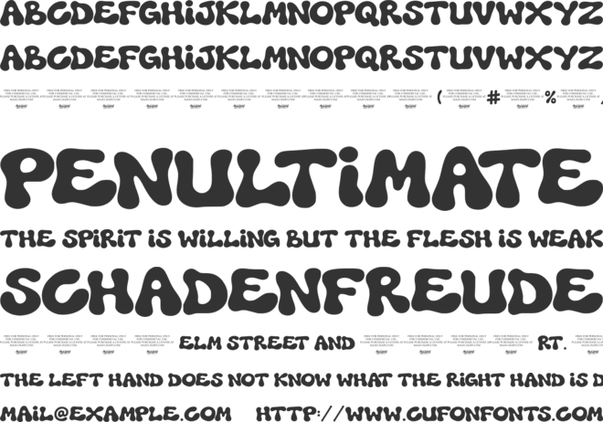 Makebonk font preview