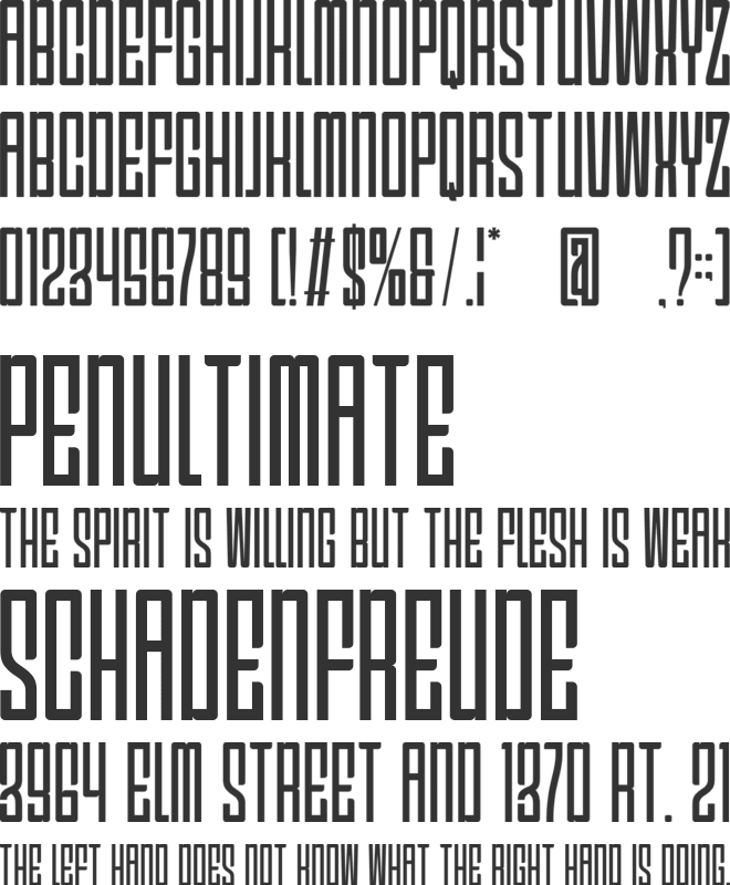Aminoke font preview