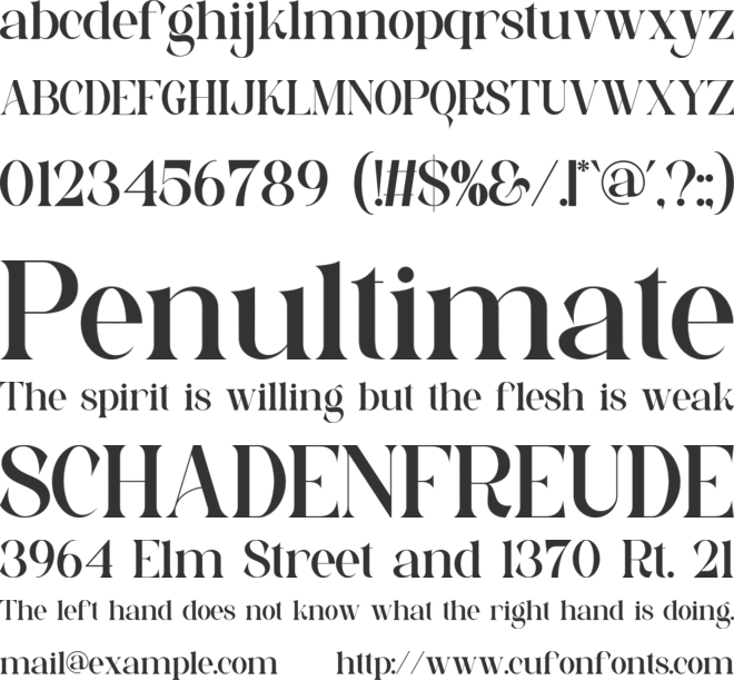 Arseky font preview