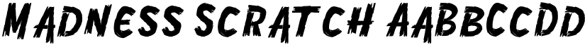Madness Scratch font download
