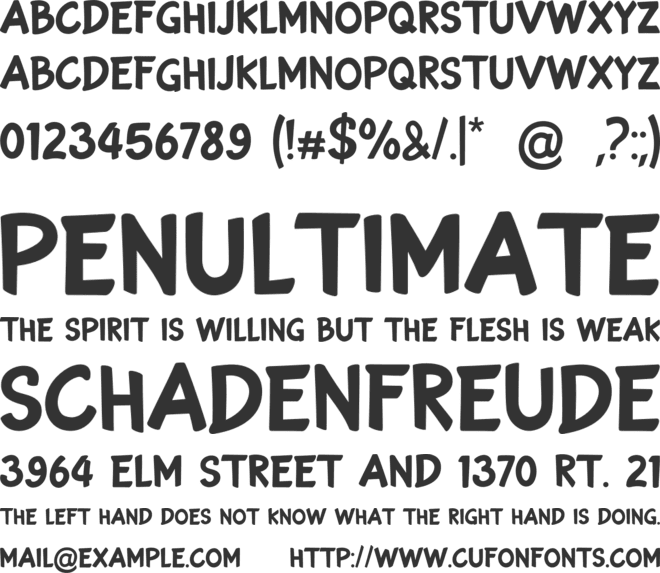Rockbubble  Comic font preview