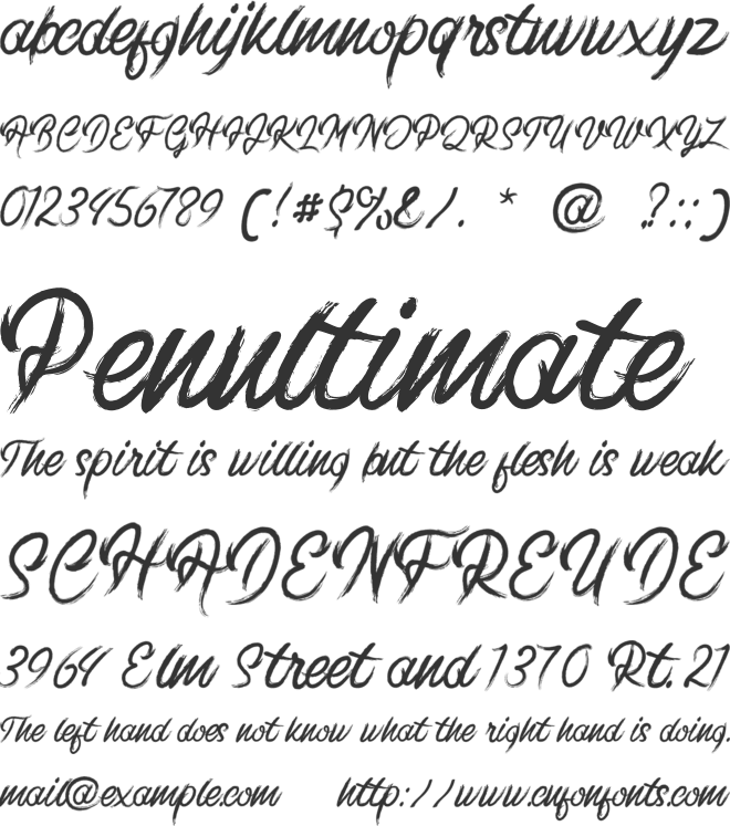 Monilea Unique Chic font preview