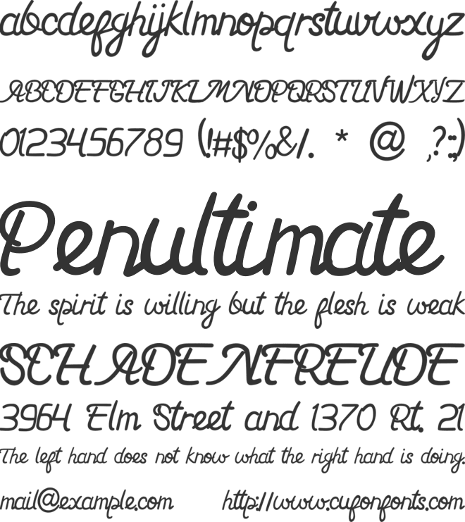 Gardarena Creative Wedding font preview