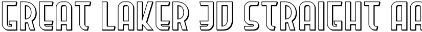 Great Laker 3D Straight font