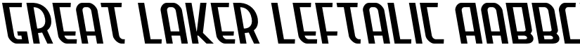 Great Laker Leftalic font