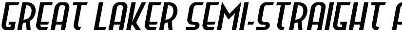 Great Laker Semi-Straight font