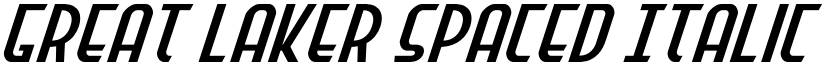 Great Laker Spaced Italic font