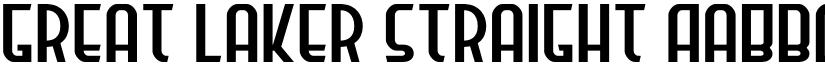 Great Laker Straight font