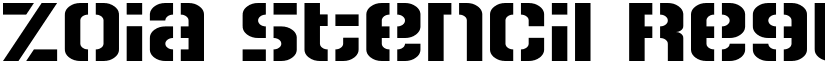 Zoia Stencil Regular font