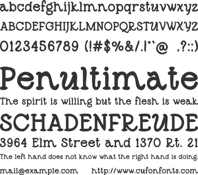 Hotcake Rough font preview