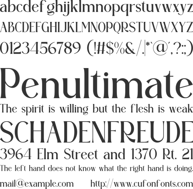 Auleriz font preview