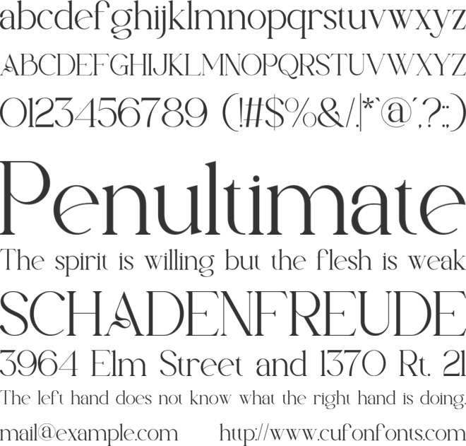Belgad font preview