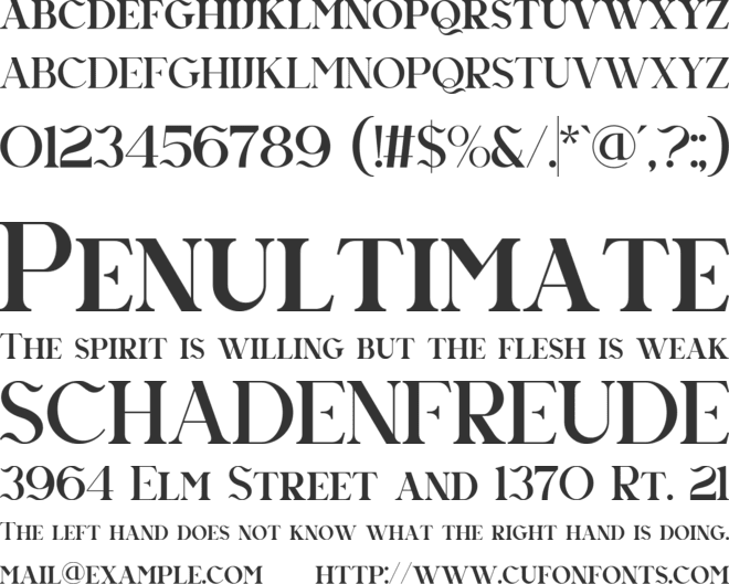 Birveli font preview