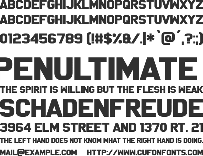 Achtung! Polizei font preview