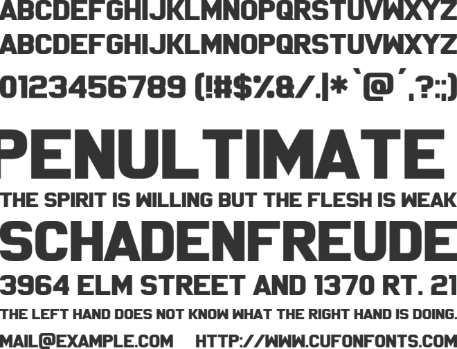 Achtung! Polizei font preview