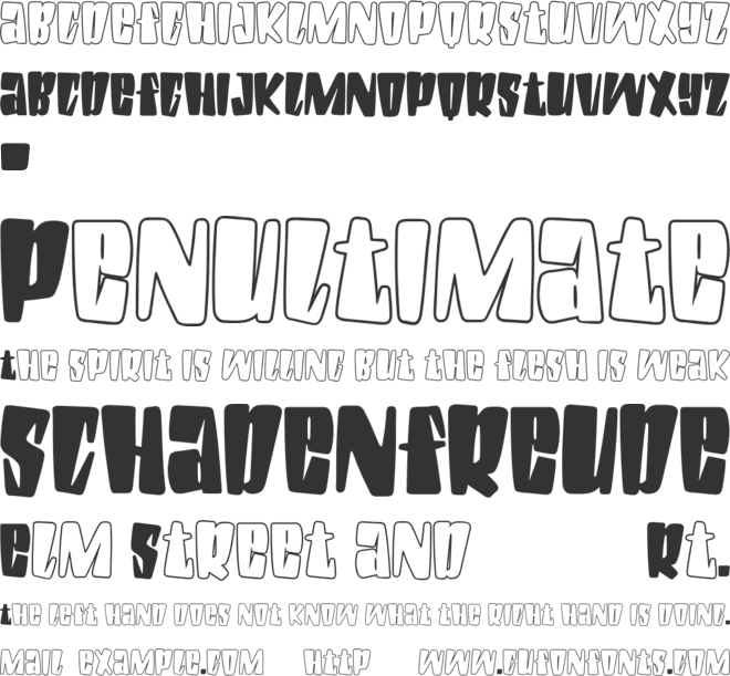 TRAZEN font preview