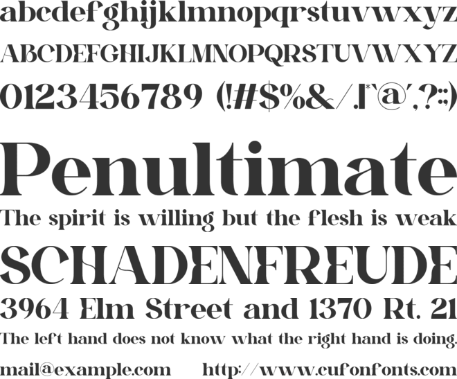 Biooris font preview