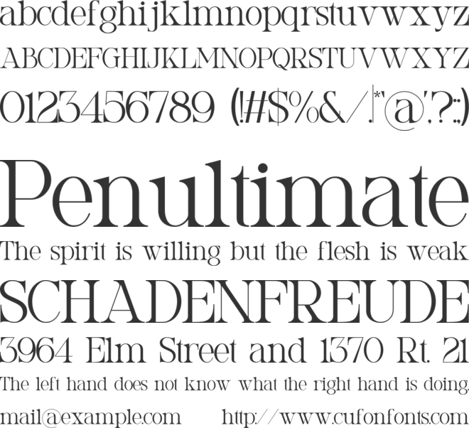 Blacen font preview