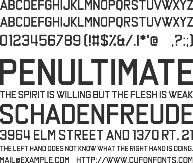 Say the Words font preview