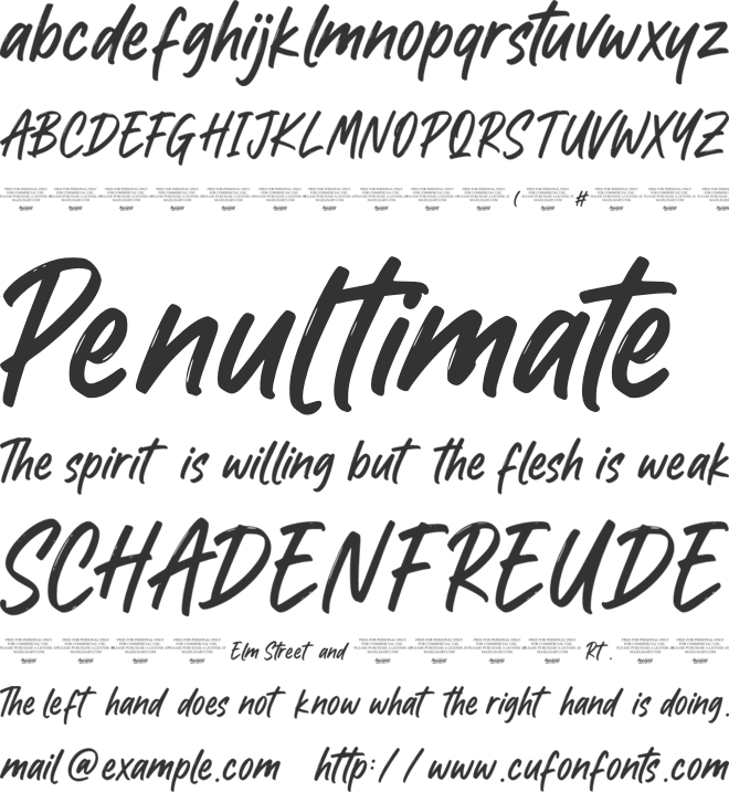 Colastine font preview