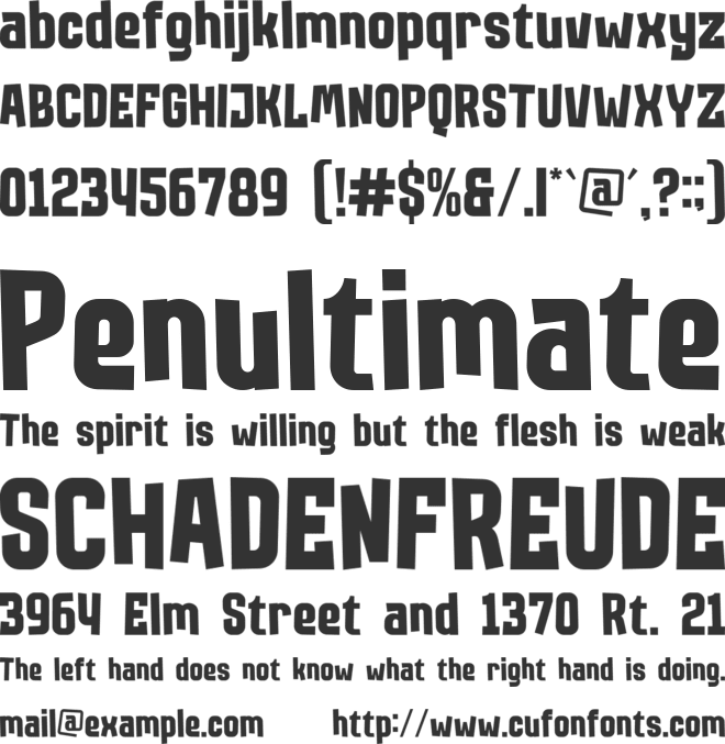 Bureos font preview