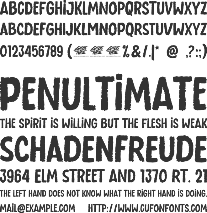 Rough Runners font preview