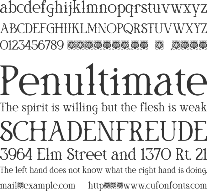 Aethrim font preview