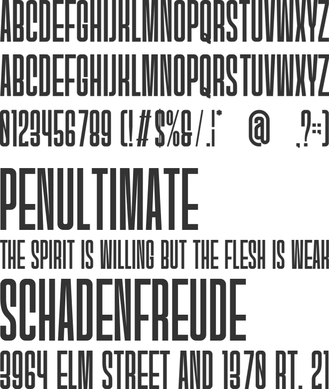 Degolan font preview