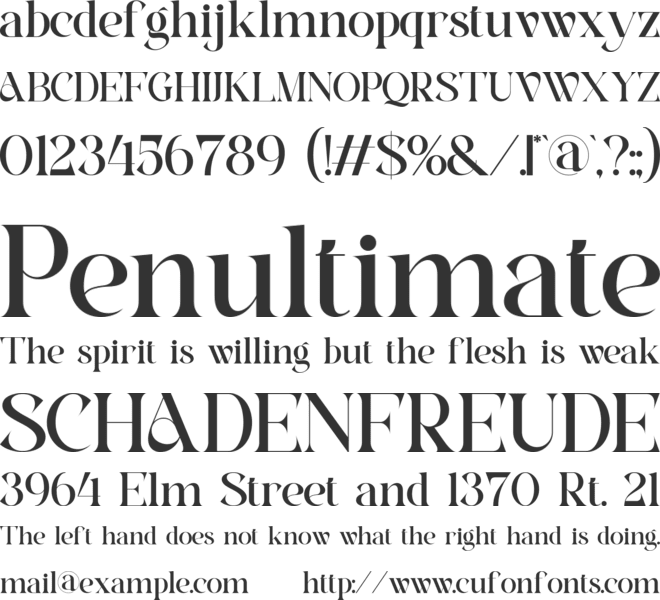 Ectros font preview