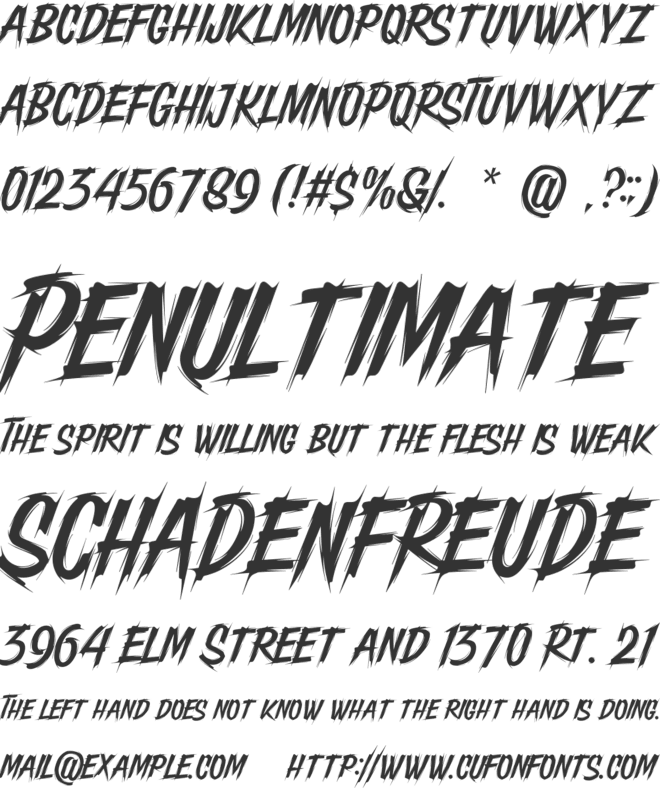 Brutal Rioter font preview