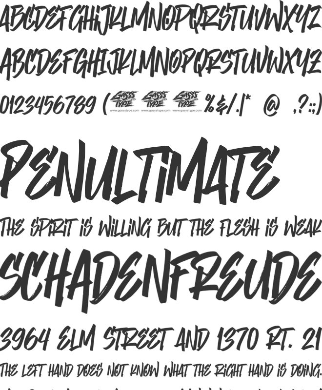 Boom Tags font preview