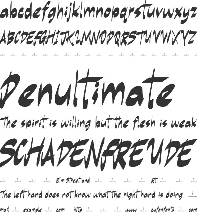 Goody font preview