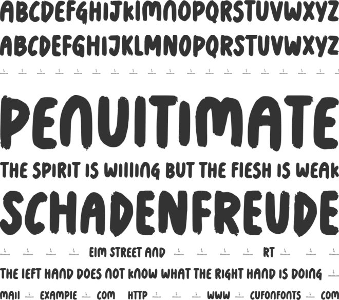 Brushing font preview