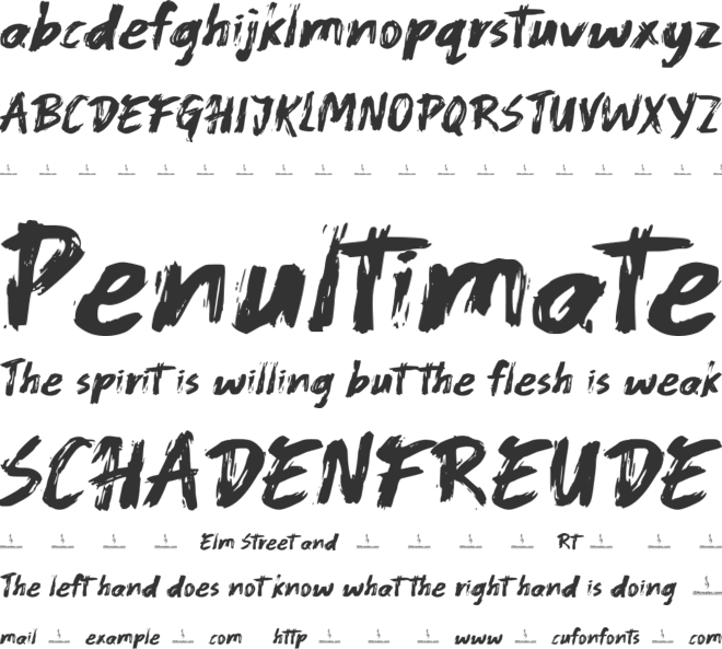 Brush Artist font preview