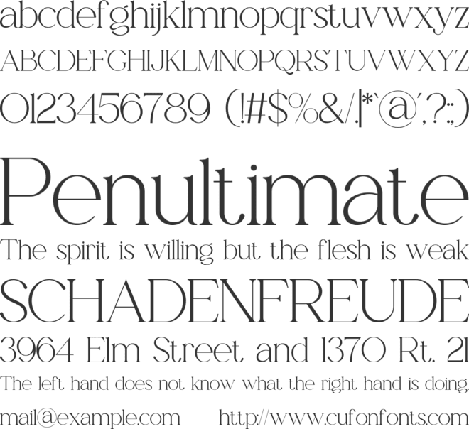 Ezirack font preview