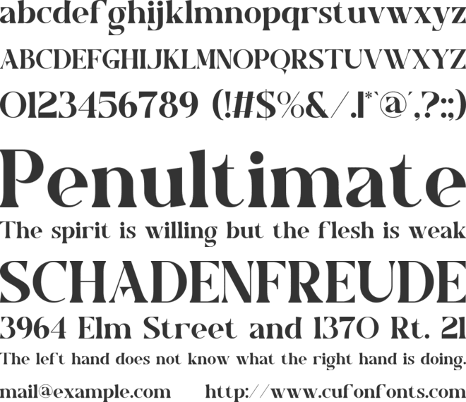 Faseon font preview